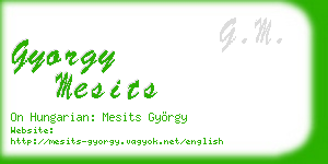 gyorgy mesits business card